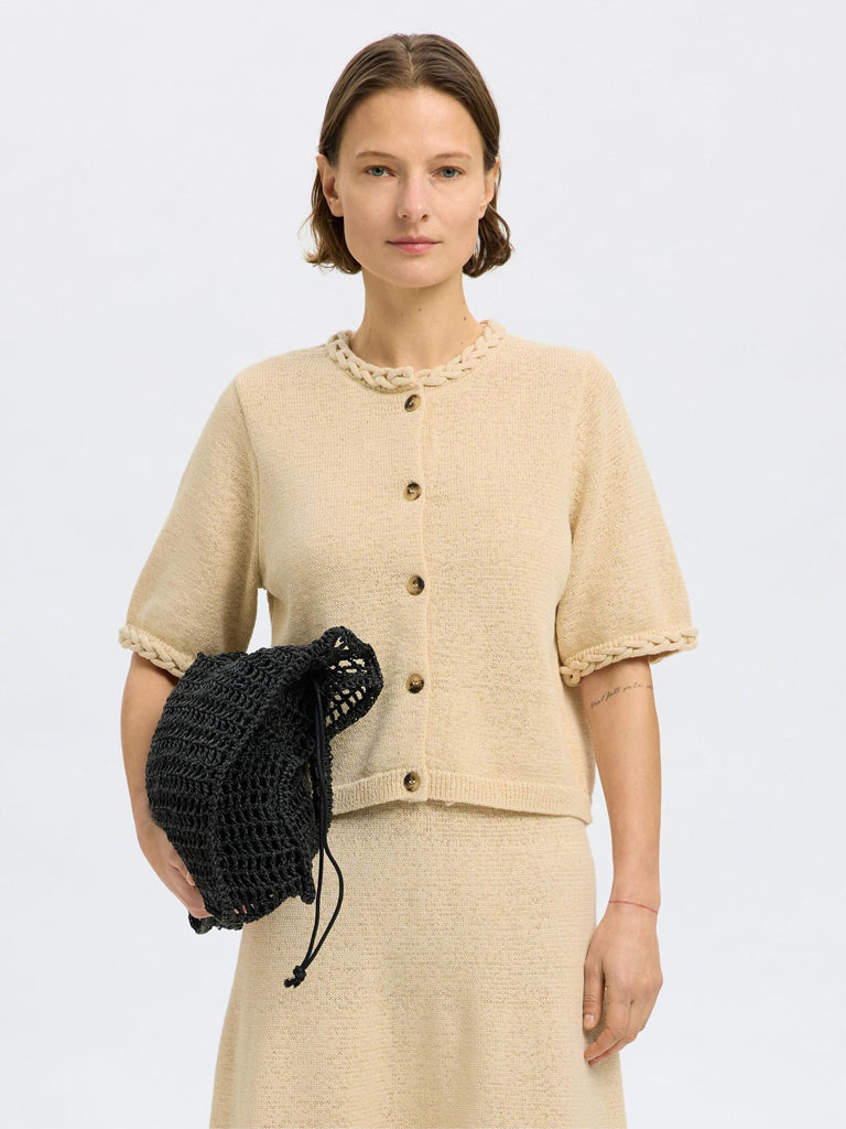 Selected Femme Alma 2/4 Cardigan in Birch