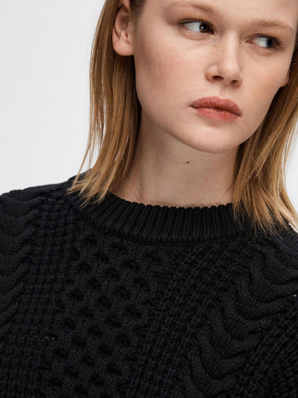 Selected Femme Brianne Knit in Black
