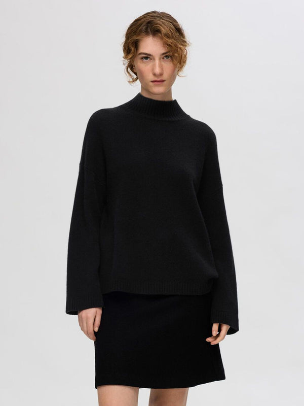 Selected Femme Cille Cashmere Knit in Black