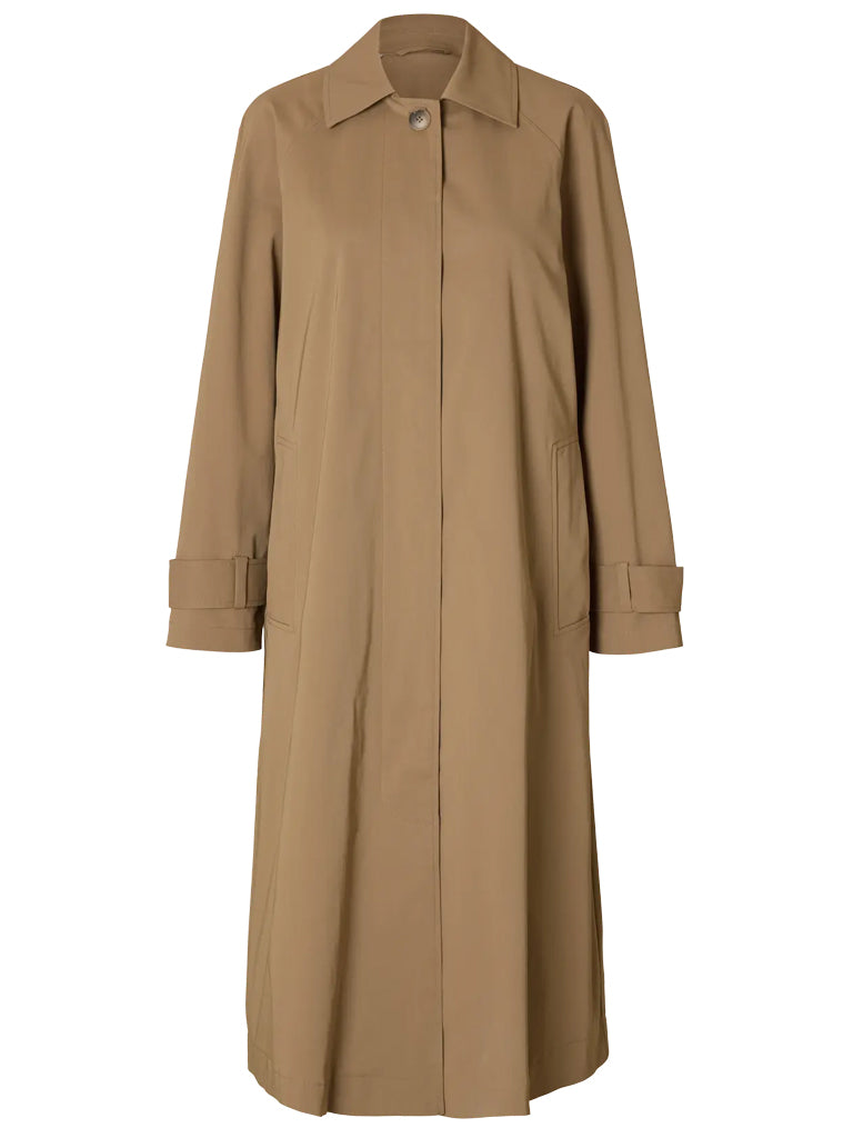 Selected Femme Corrie Coat in Sepia Tint