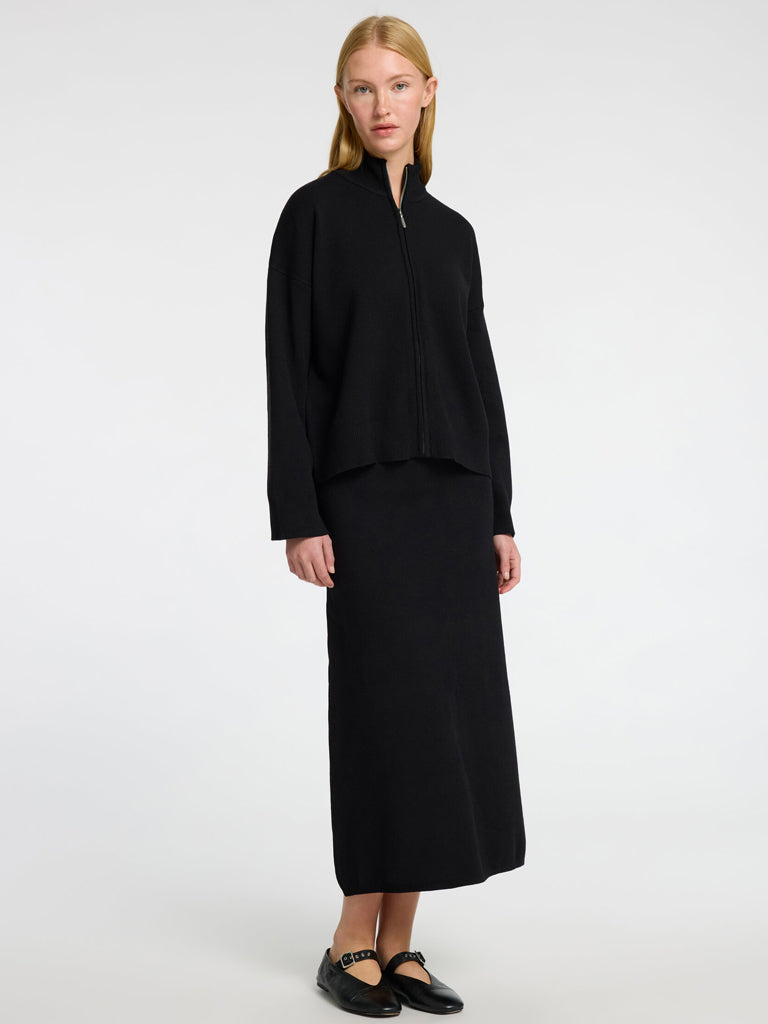 Selected Femme Kamma Midi Skirt in Black