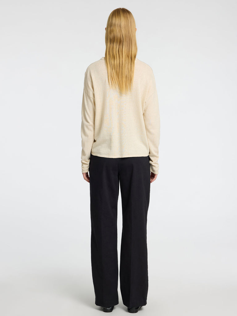 Selected Femme Laura O Neck Sweater in Birch