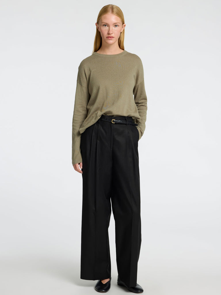 Selected Femme Laura O Neck Sweater in Vetiver