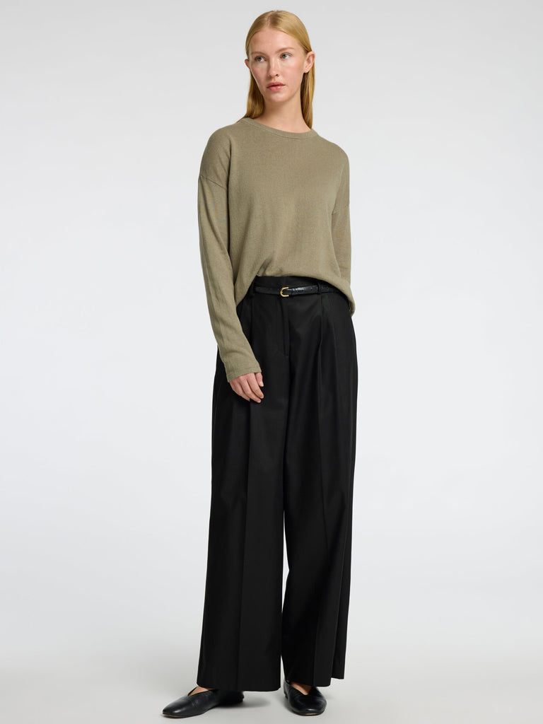 Selected Femme Laura O Neck Sweater in Vetiver