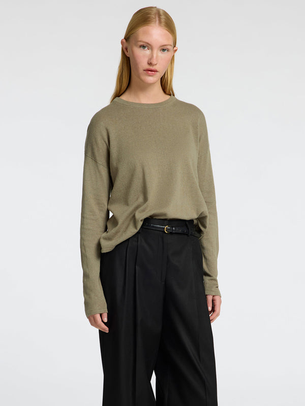 Selected Femme Laura O Neck Sweater in Vetiver