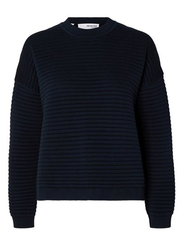 Selected Femme Laurina Knit in Dark Sapphire