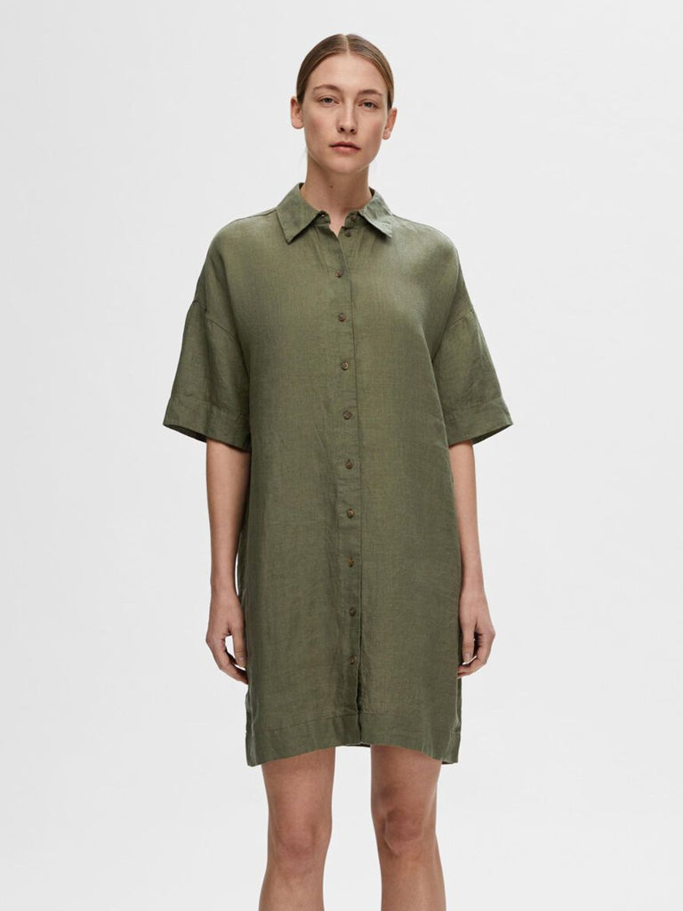 Selected Femme Linnie Dress in Olivine