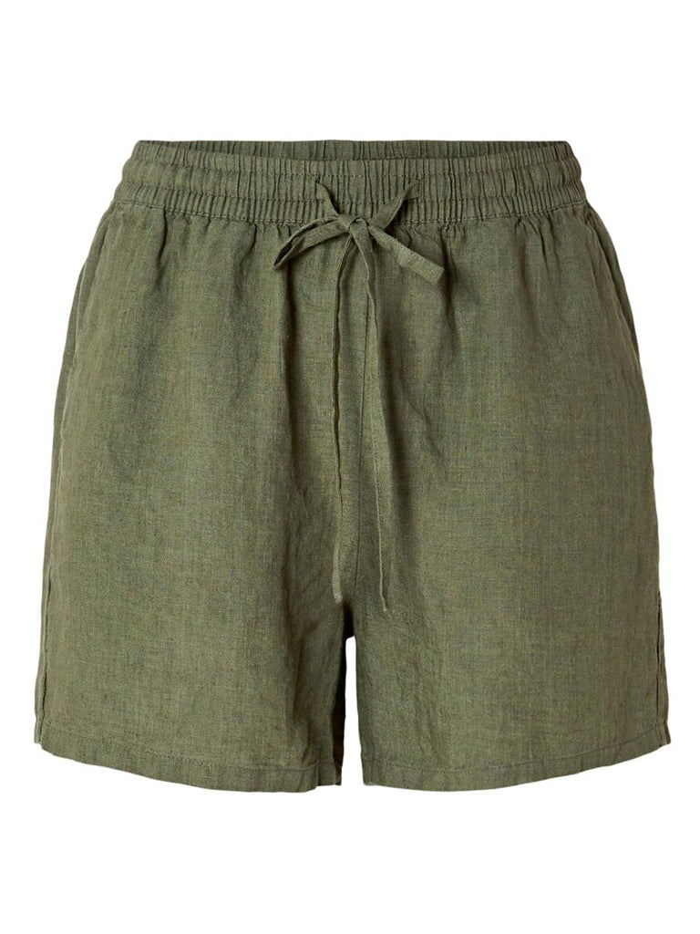 Selected Femme Linnie Shorts in Olivine