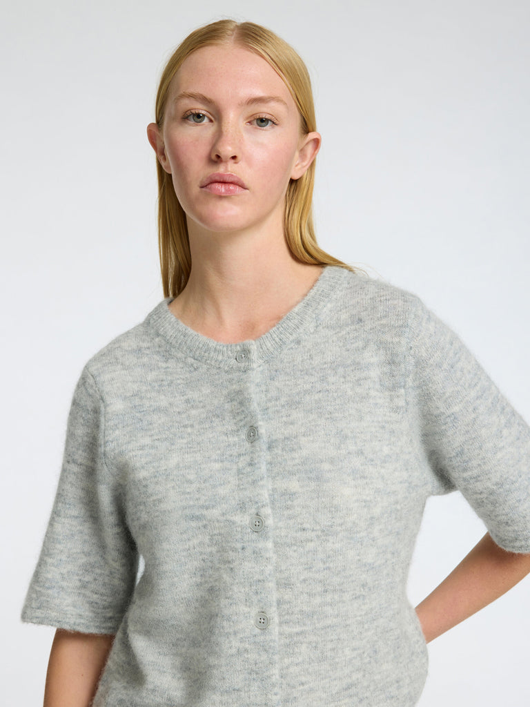 Selected Femme Lulu 2/4 Cardigan in Light Grey