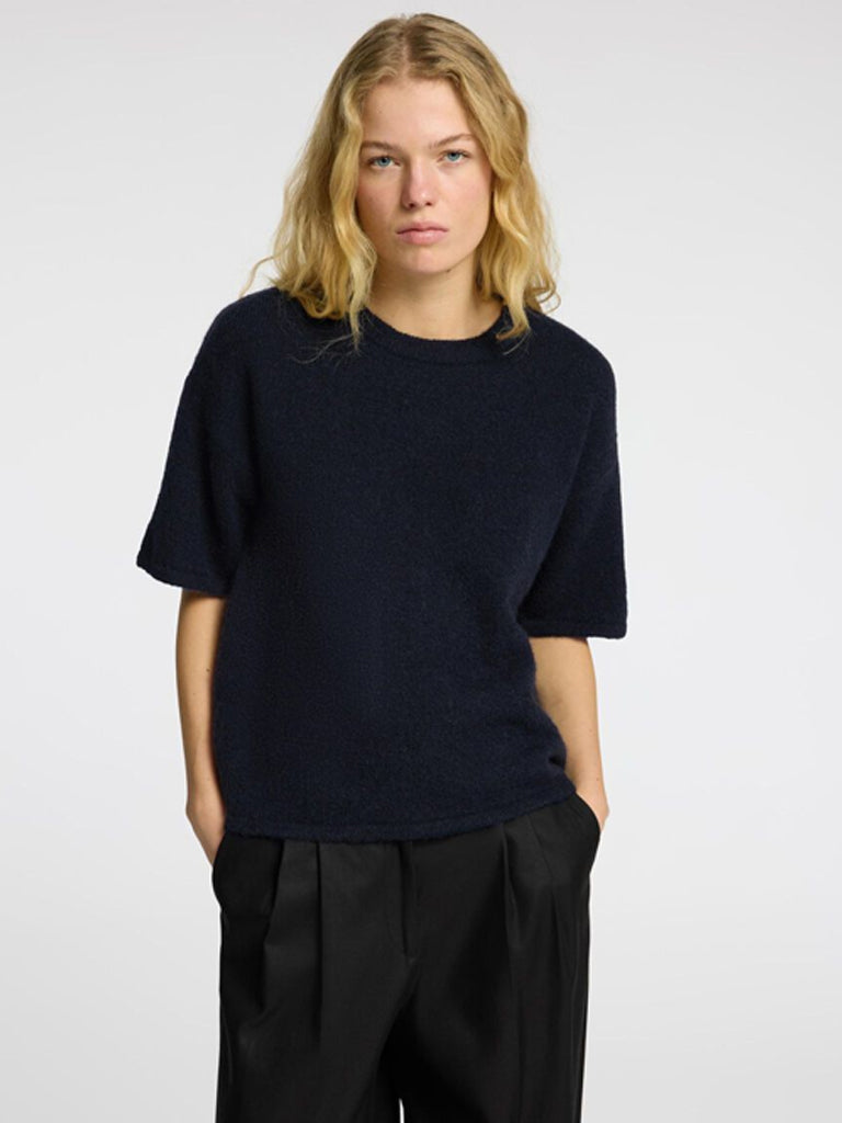 Selected Femme Maline Liliana 2/4 Sweater in Dark Sapphire