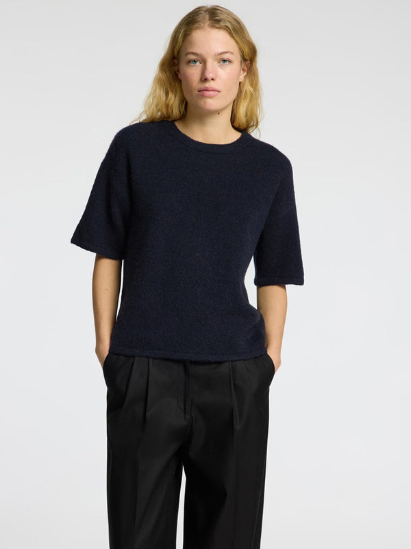 Selected Femme Maline Liliana 2/4 Sweater in Dark Sapphire