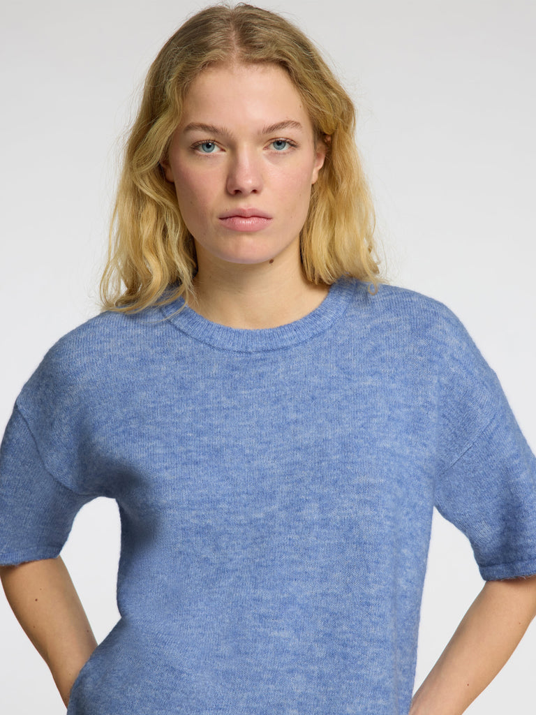 Selected Femme Maline Liliana 2/4 Sweater in Cornflower Blue