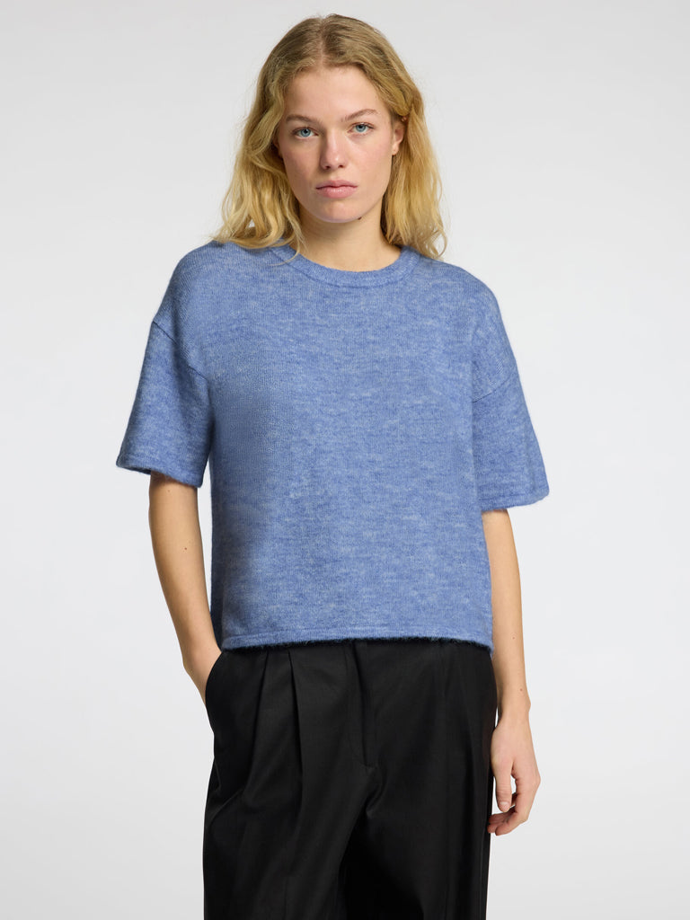 Selected Femme Maline Liliana 2/4 Sweater in Cornflower Blue