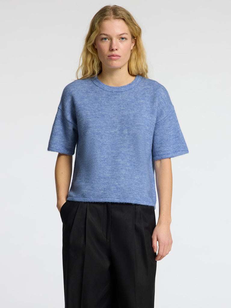 Selected Femme Maline Liliana 2/4 Sweater in Cornflower Blue