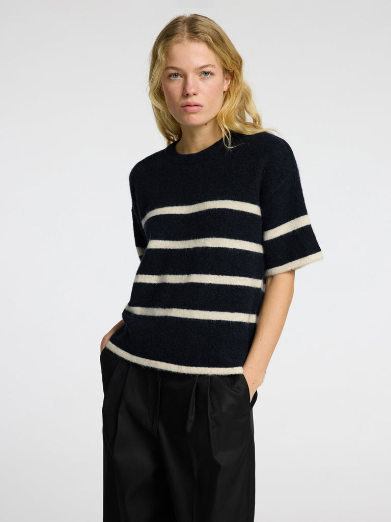 Selected Femme Maline Liliana 2/4 Sweater in Sapphire Birch