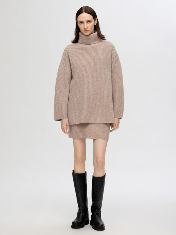 Selected Femme Mary Long Knit in Irish Cream