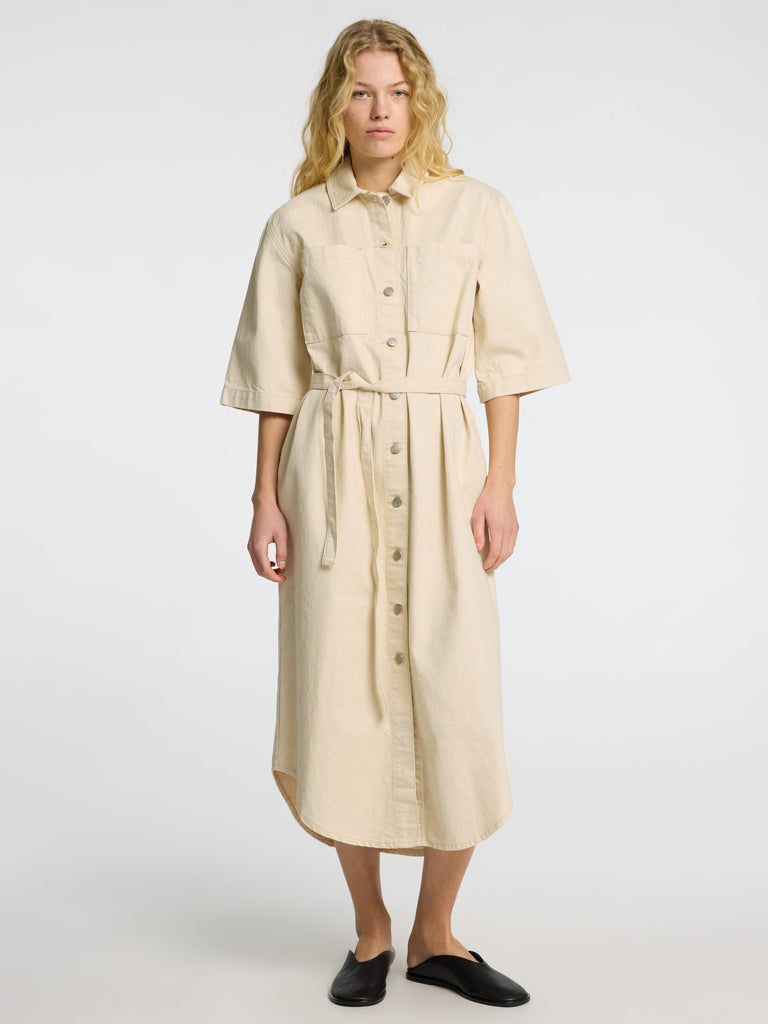 Selected Femme Olivia Shirtdress in Ecru