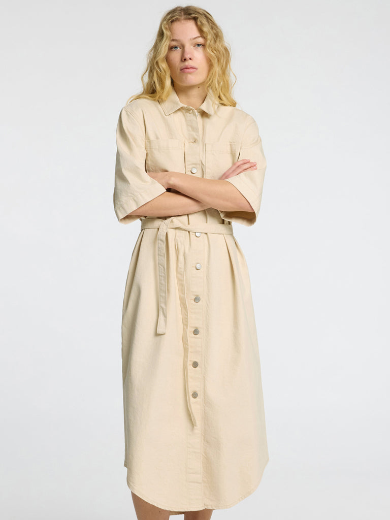 Selected Femme Olivia Shirtdress in Ecru