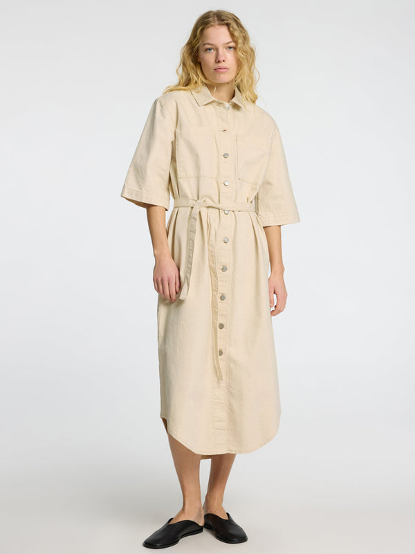 Selected Femme Olivia Shirtdress in Ecru
