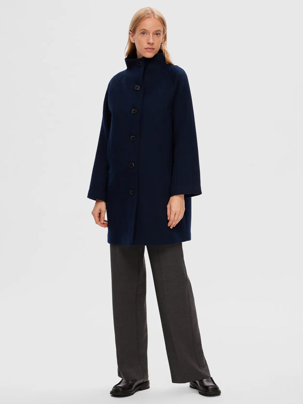 Selected Vinni Coat in Dark Sapphire