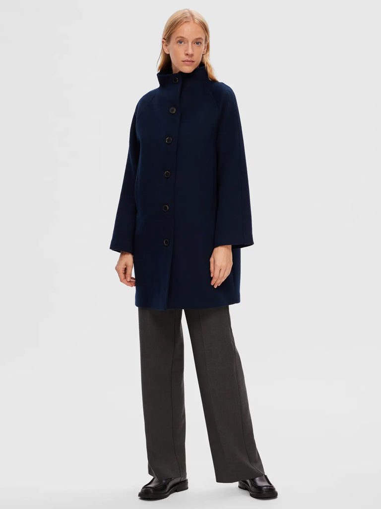 Selected Vinni Coat in Dark Sapphire