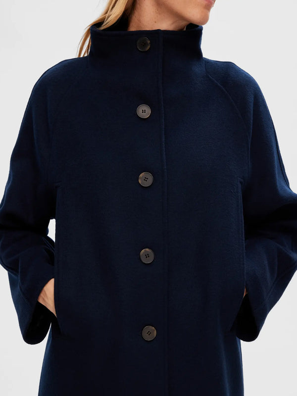 Selected Vinni Coat in Dark Sapphire