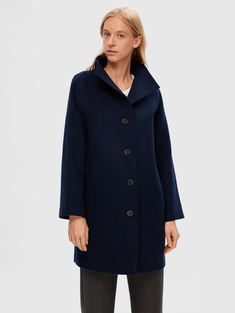 Selected Vinni Coat in Dark Sapphire