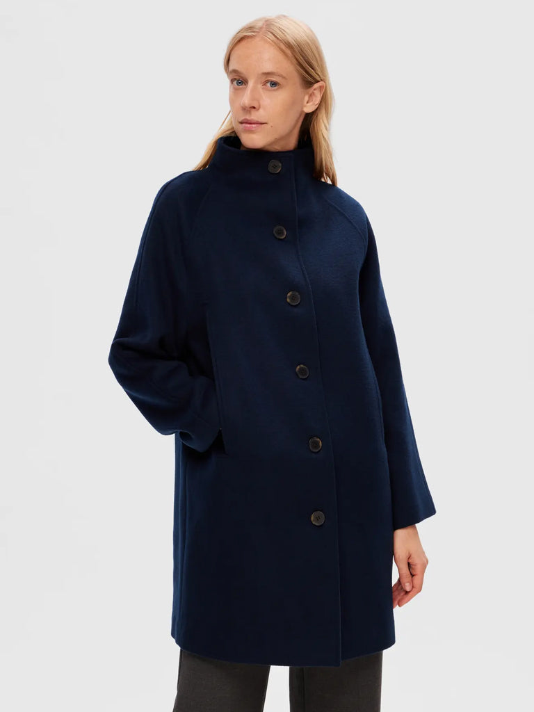 Selected Vinni Coat in Dark Sapphire