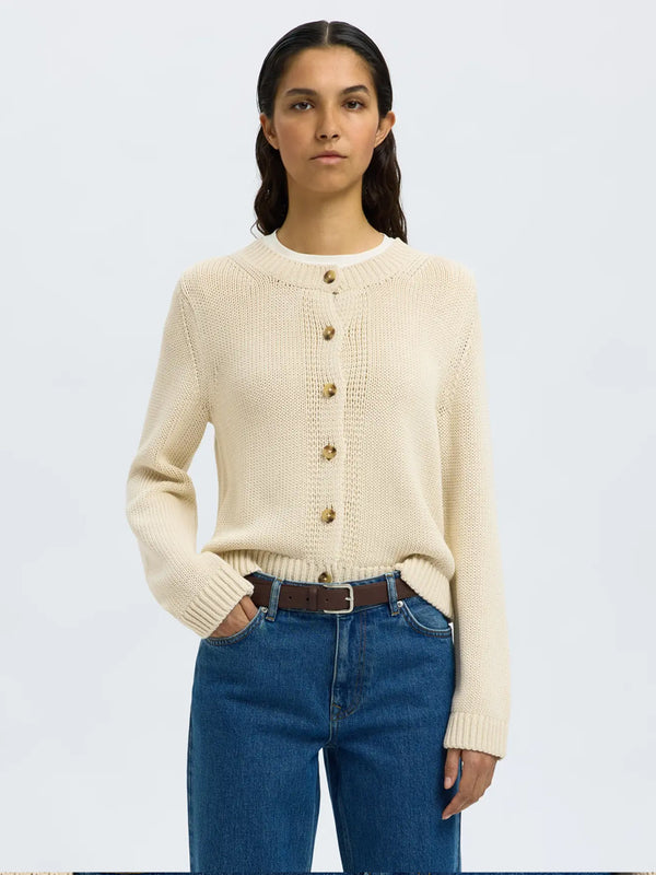 Selected Ivy Cardigan in Birch