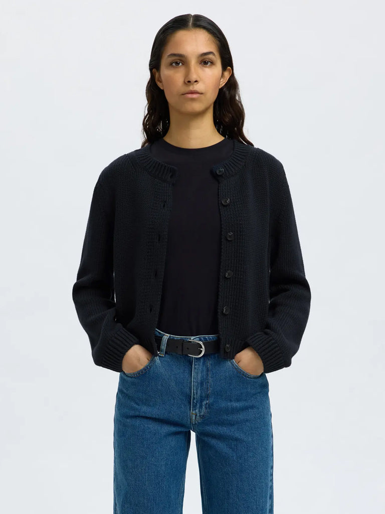 Selected Ivy Cardigan in Dark Sapphire