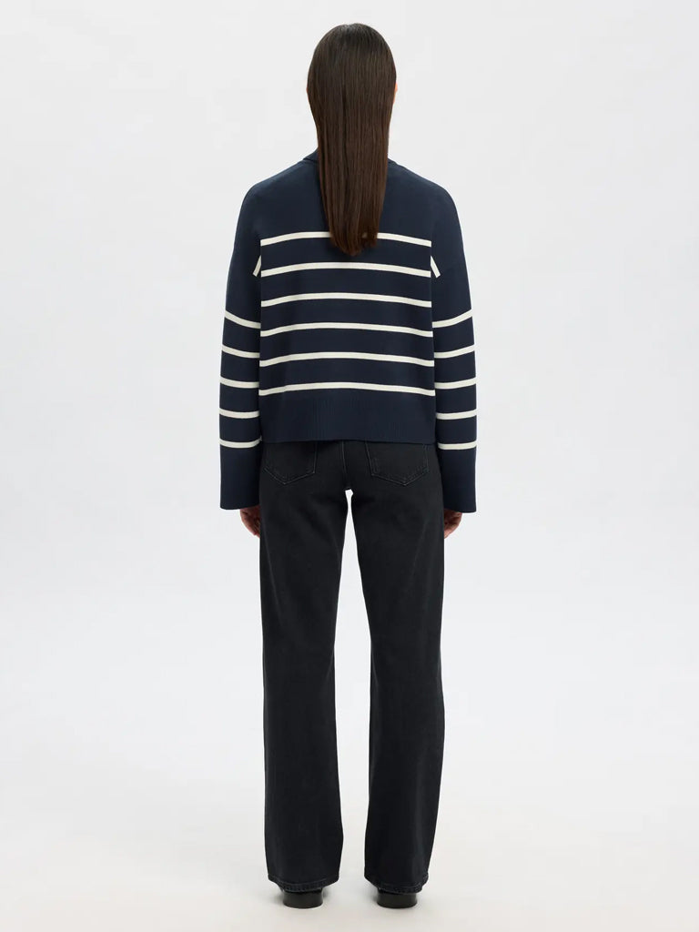Selected Kamma Sweater in Sapphire Birch