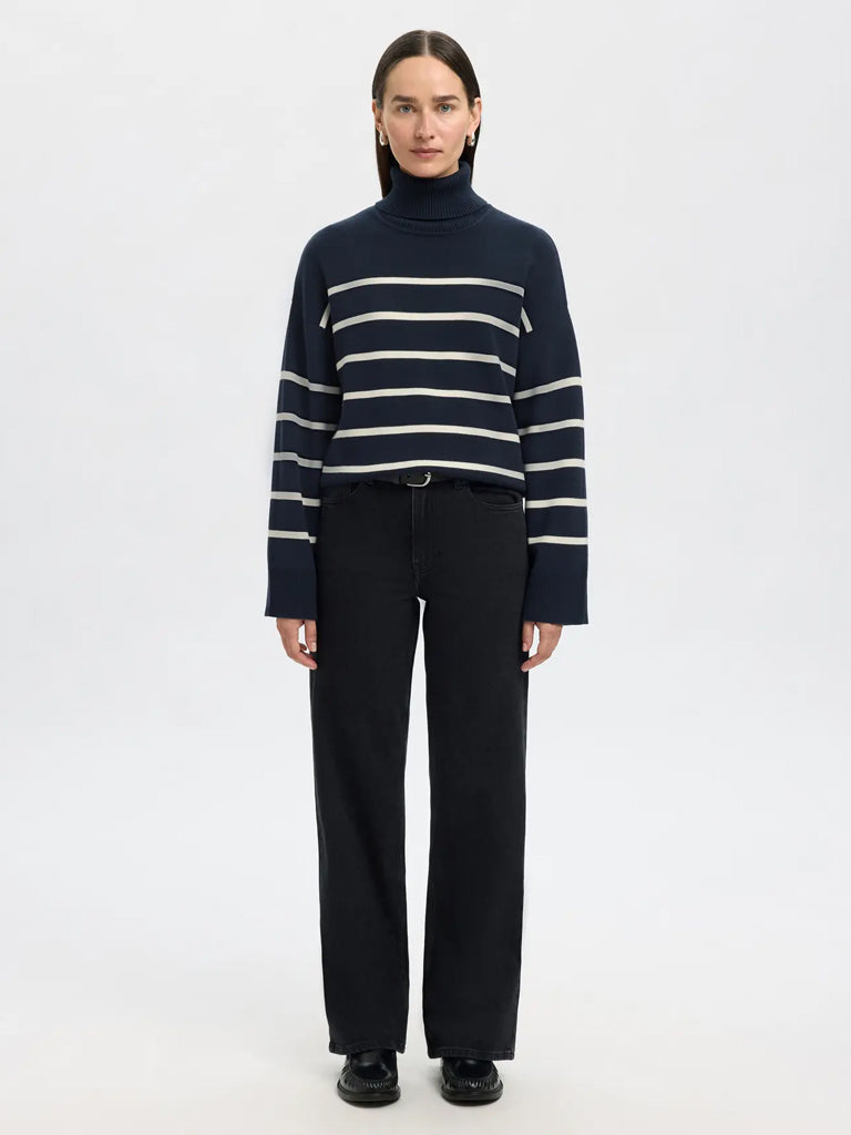Selected Kamma Sweater in Sapphire Birch