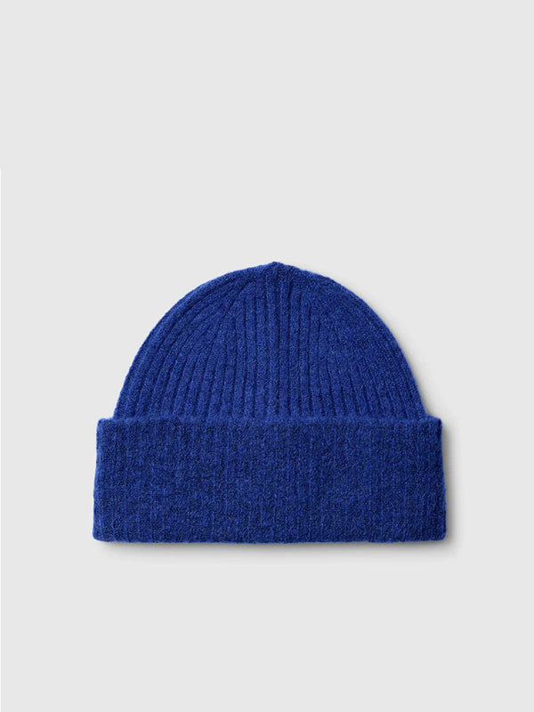Selected Lulu Beanie in Blue Melange