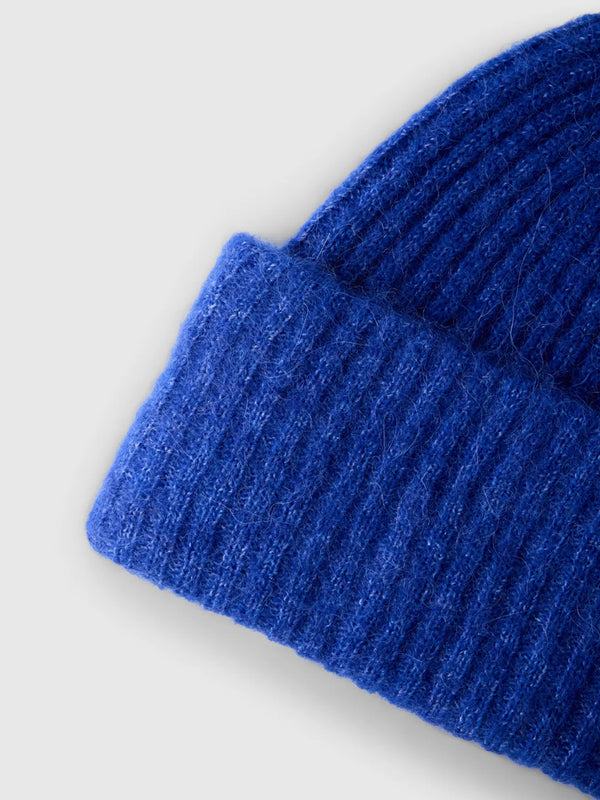 Selected Lulu Beanie in Blue Melange
