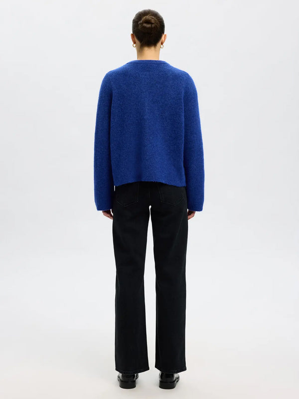Selected Lulu Cardigan in Blue Melange