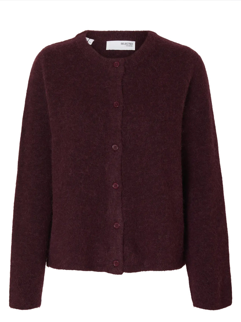 Selected Lulu Cardigan in Fig Melange