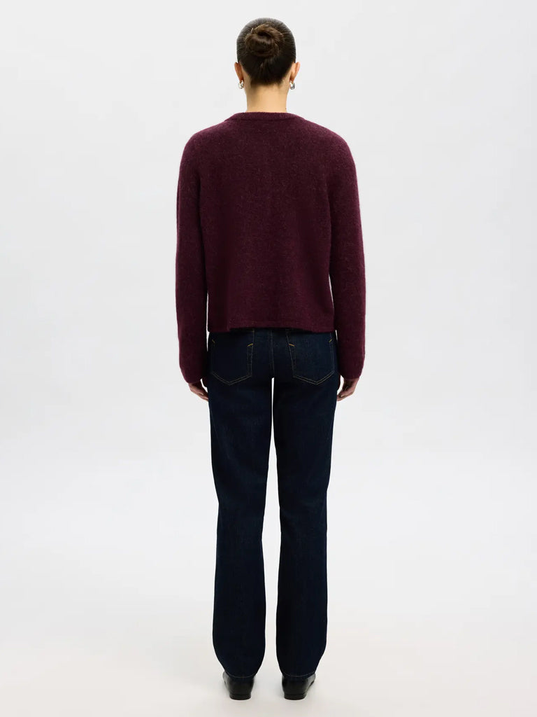 Selected Lulu Cardigan in Fig Melange
