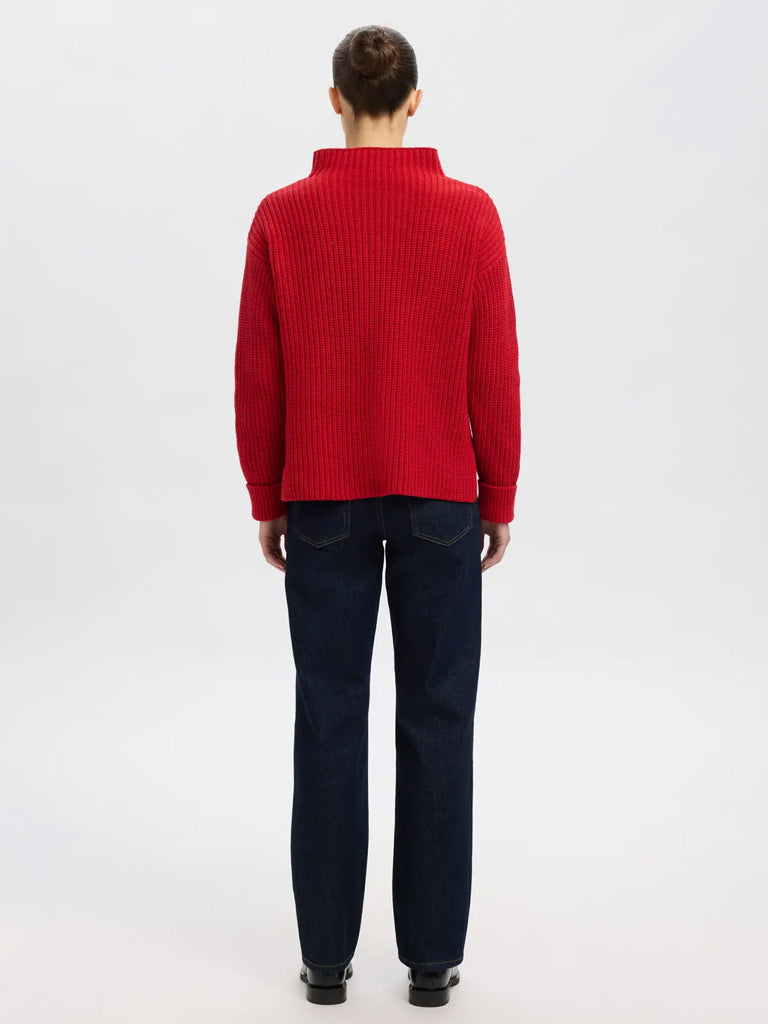 Selected Selma Sweater in Red