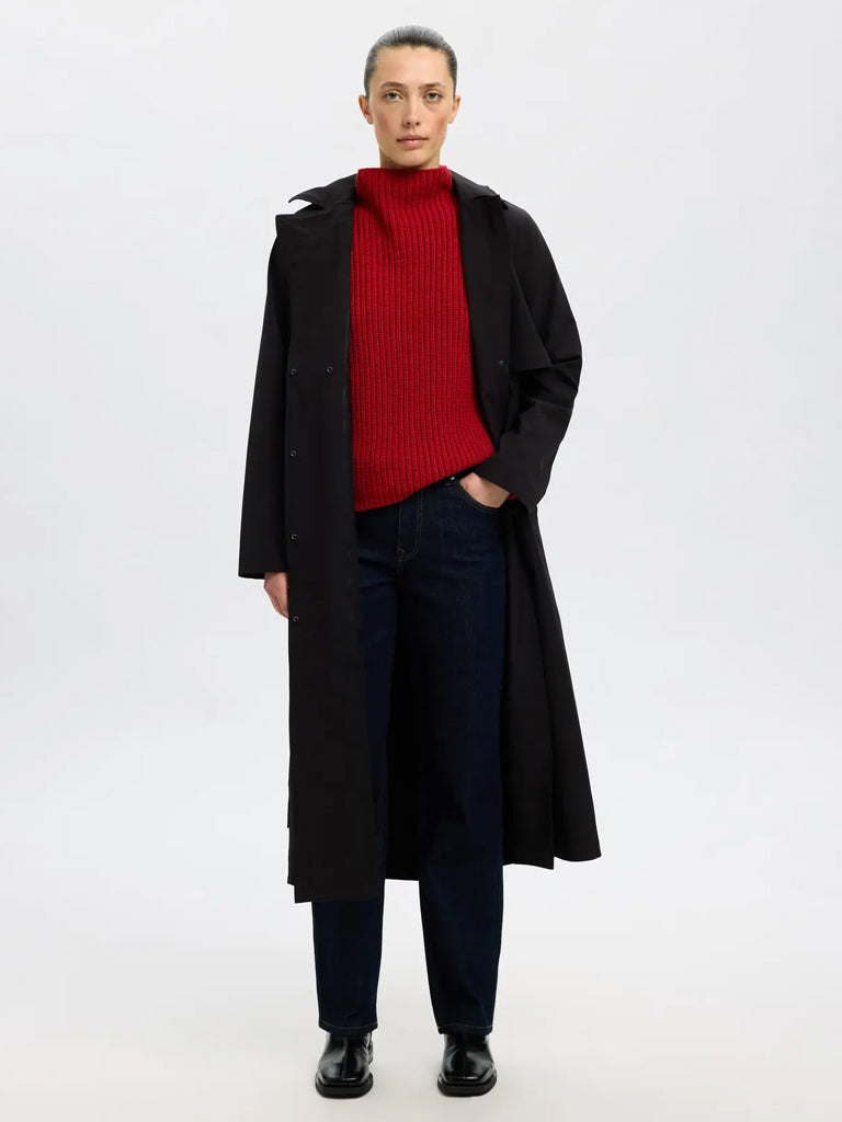 Selected Selma Sweater in Red