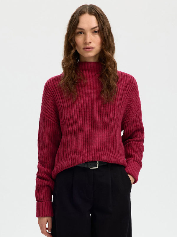 Selected Selma Sweater in Anemone
