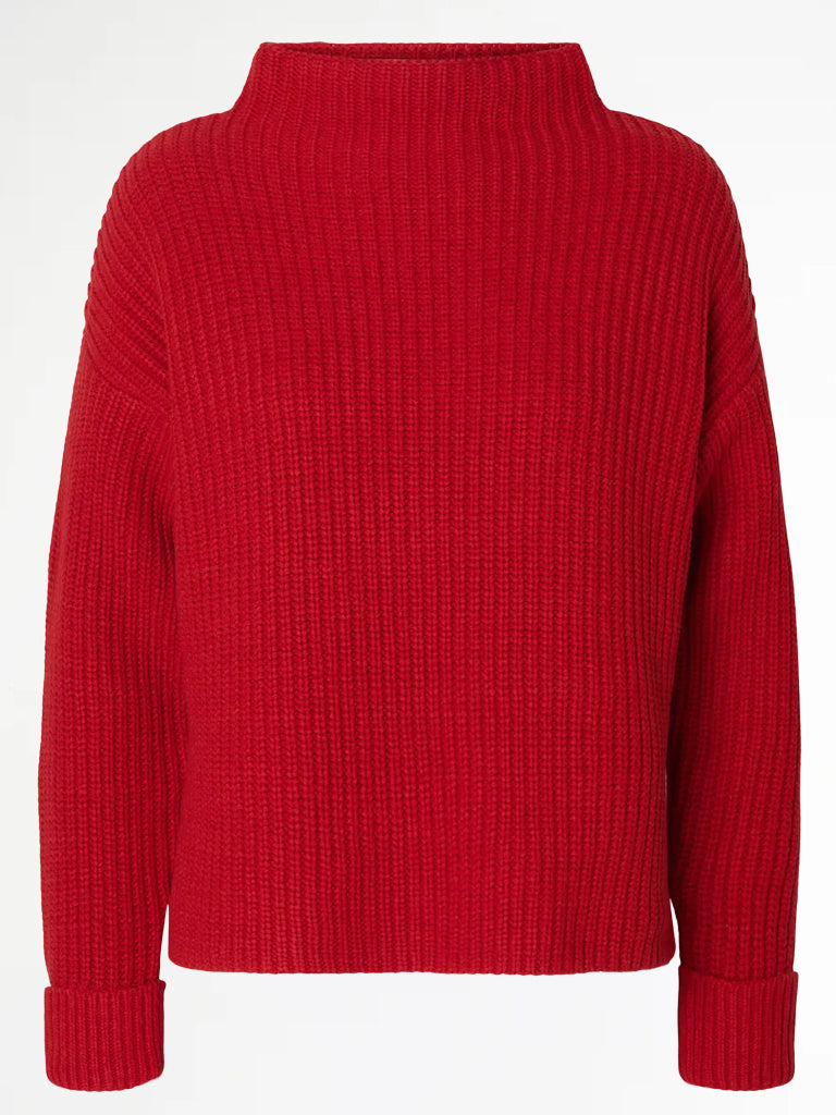 Selected Selma Sweater in Red