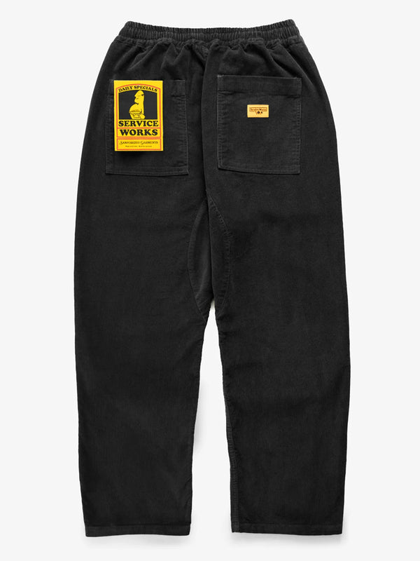 Service Works Corduroy Chef Pants in Black