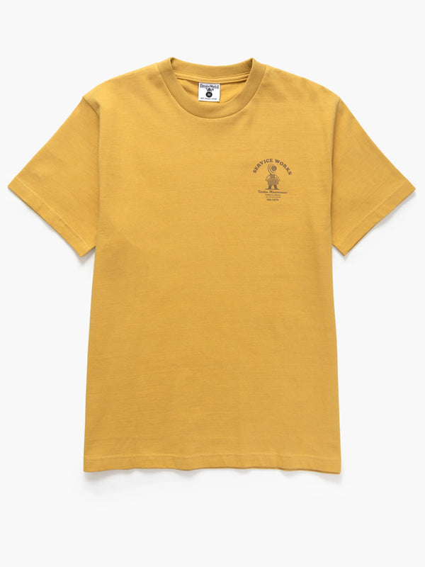 Service Works Maintenance Tee in Mustard