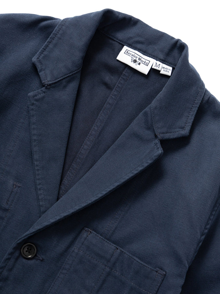 Service Works Moleskin Server Jacket in Dark Navy