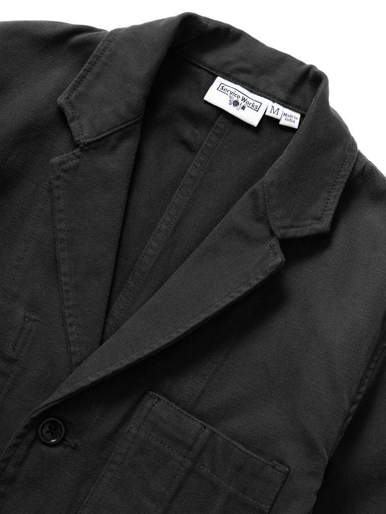 Service Works Moleskin Server Jacket in Black