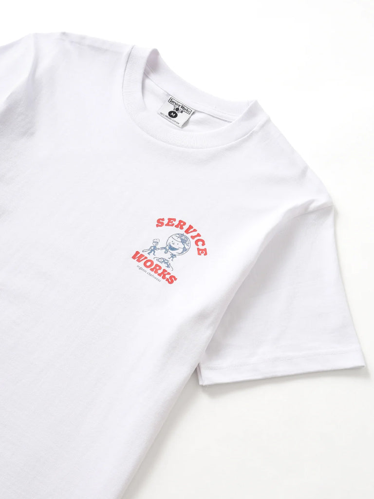 Service Works Organic Chefswear T-Shirt in White