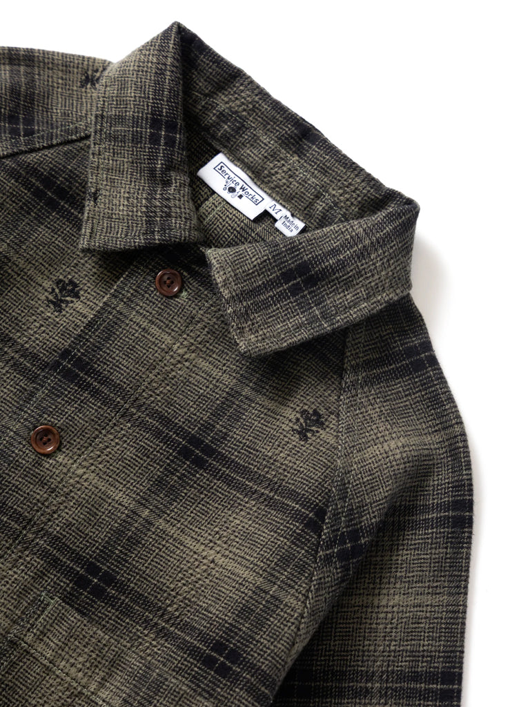 Service Works Thistle Plaid FOH Jacket in Black