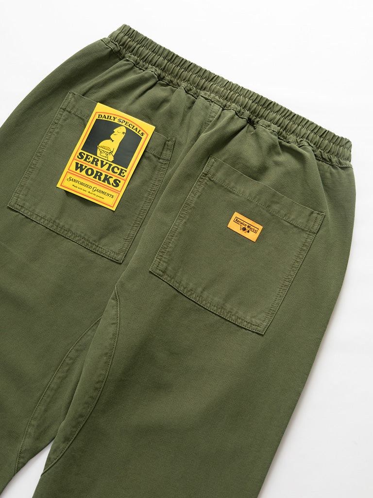 Service Works Canvas Chef Pant in Olive