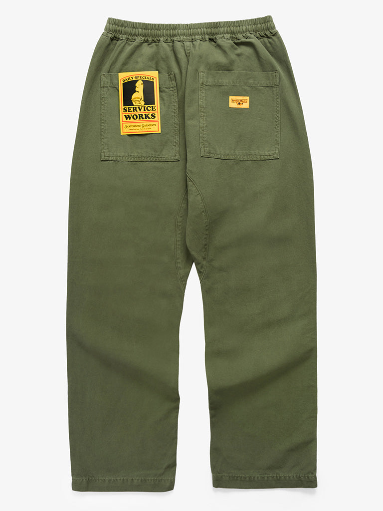 Service Works Canvas Chef Pant in Olive