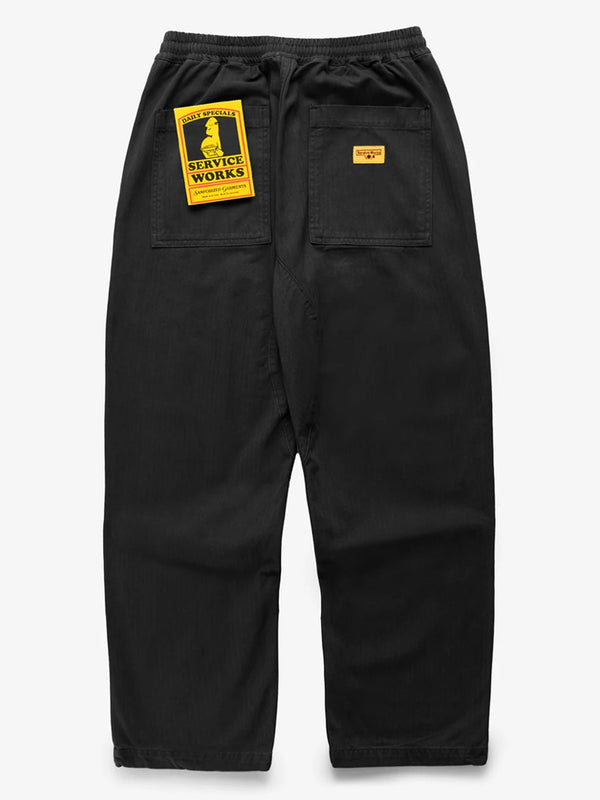 Service Works Herringbone Chef Pant in Black